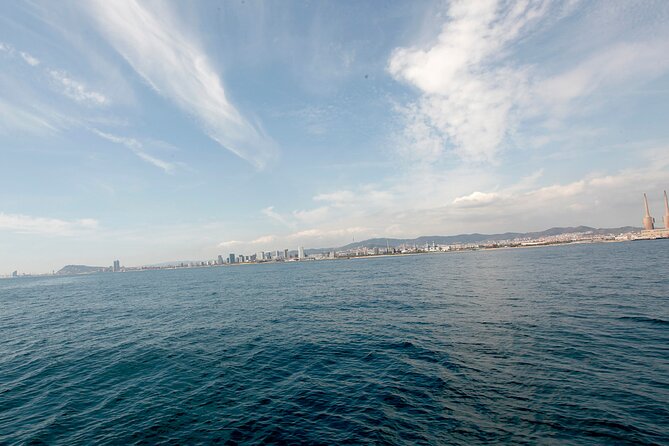 Guided Private Yacht Tour in Barcelona Spain - Montjuic from the coast, plus the Tibidabo silhouette
