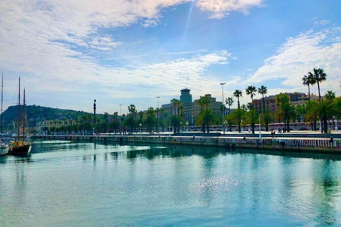 Guided Private Yacht Tour in Barcelona Spain - Agbar Tower and Barcelona’s skyline, seen from water level
