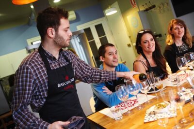 Interactive Paella & Market: Bottomless Wine & Rambla Views