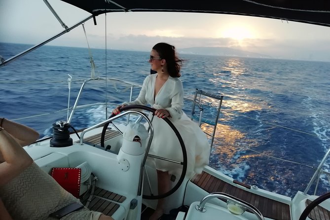 Luxury Private Sunset Cruise in Barcelona – Open Bar Included - Maremagnum on Pontoons: Modern Waterfront, Up Close