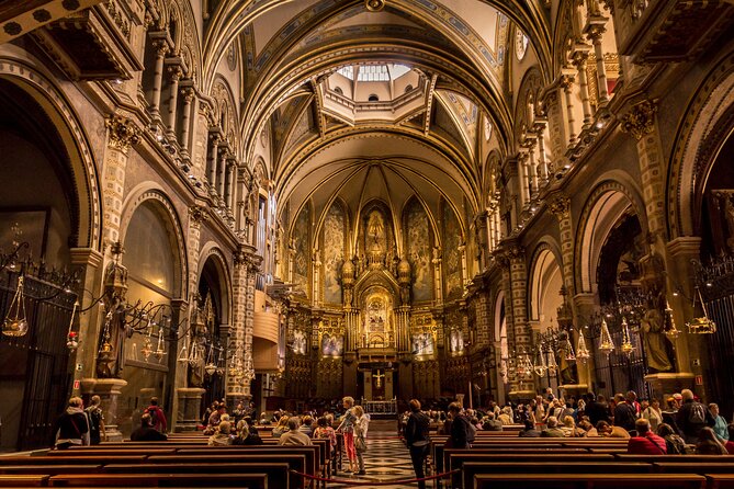 Montserrat with Black Madonna, Winery Tour & Lunch | Private Tour - Santa Maria de Montserrat Abbey: Basilica, Atrium, and the Black Madonna Throne Area