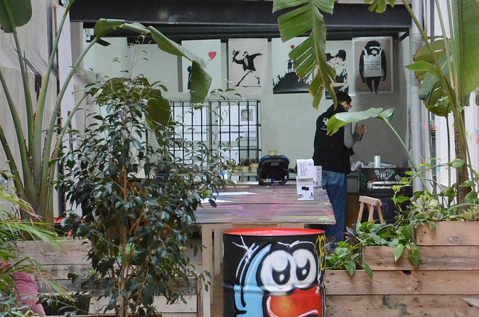 Museum Entrance with Stencil Art Workshop and Spray - Language in Barcelona: English Is Offered, but Staff Can Vary