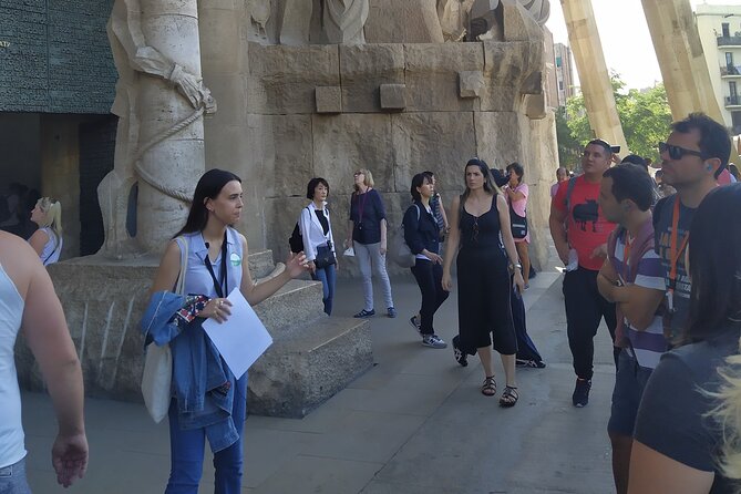 Sagrada Familia English Guided Tour & Optional Tower Access - Entering Sagrada Familia with an English guide who connects the dots