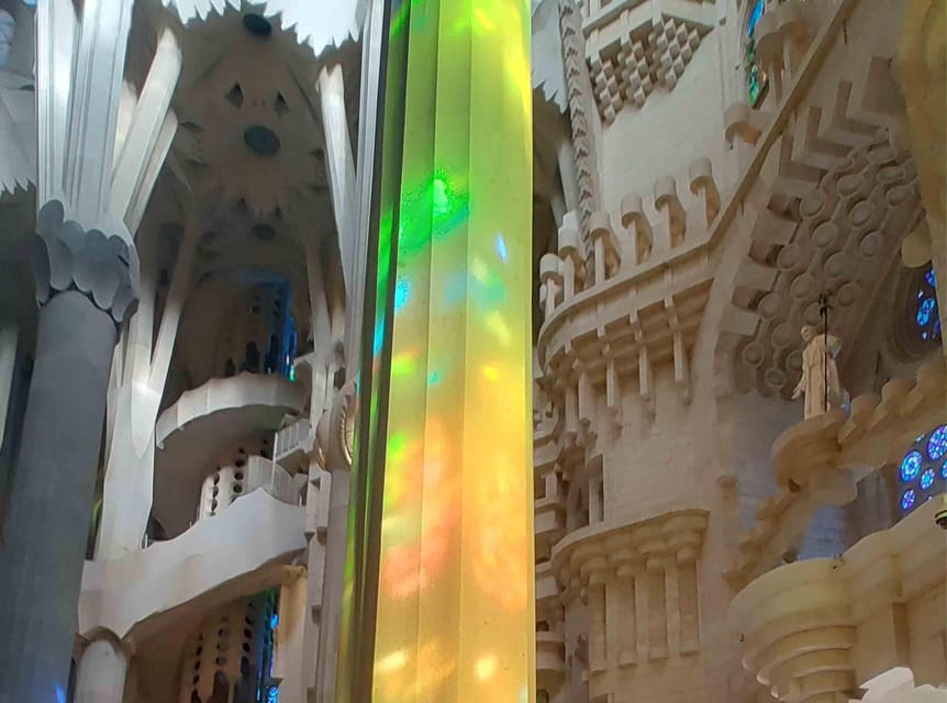 Sagrada Familia Guided Tour with Skip-the-Line Entry Ticket - Leaving through the Passion façade, then catching the school and museum details