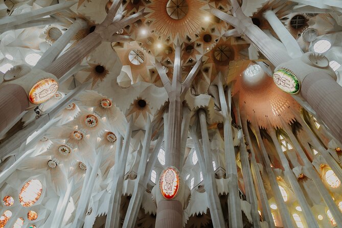 Sagrada Familia Guided Tour with Skip the Line Ticket - The moment you walk inside: stained glass and tree-like columns