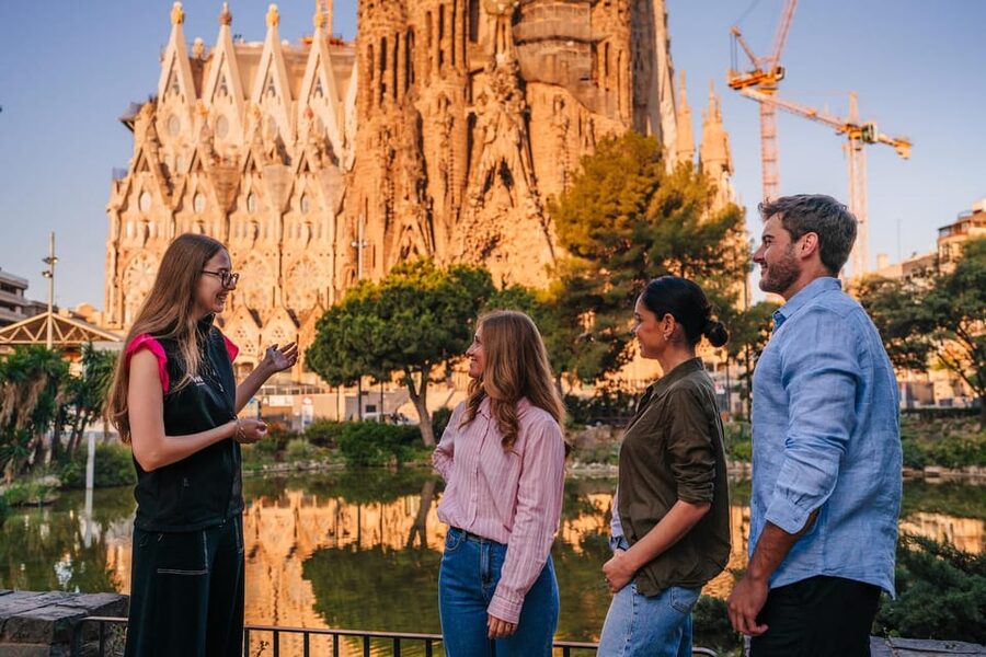 Sagrada Familia with Official Guide & Fast-Track Entry - Starting right in front: Nativity to Passion façades