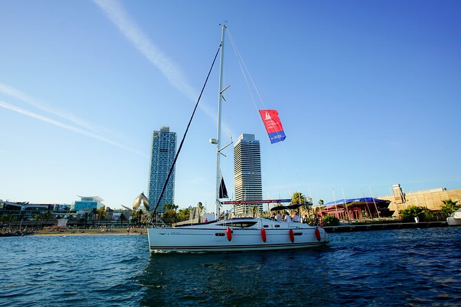 Sailing and Wine Tasting Experience Small Group in Barcelona - E-bike and coastline views: Bogatell, Badalona, and Montgat breaks