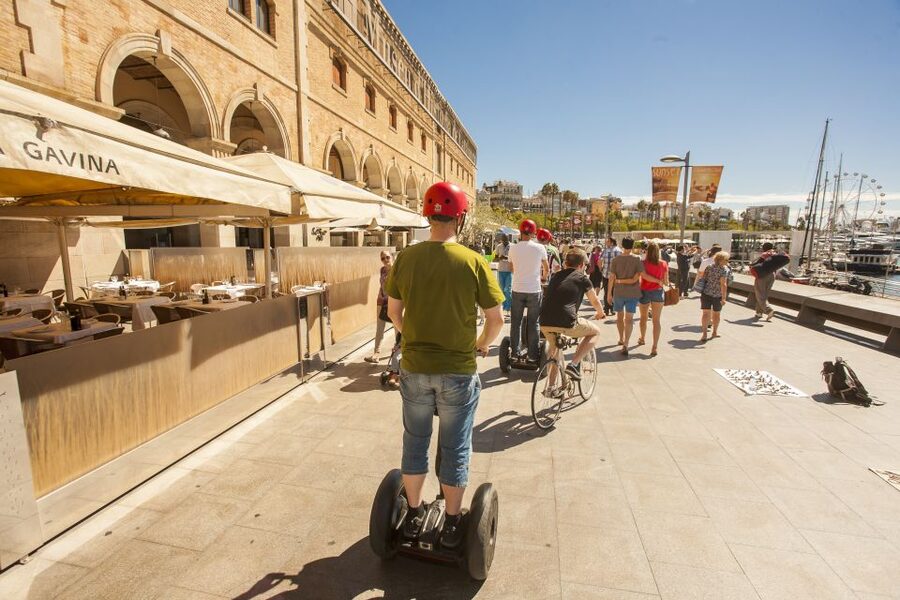 Top Sights of Barcelona: Guided Segway Tour - From Olympic Port to Barceloneta, seeing the 1992 shift in real space