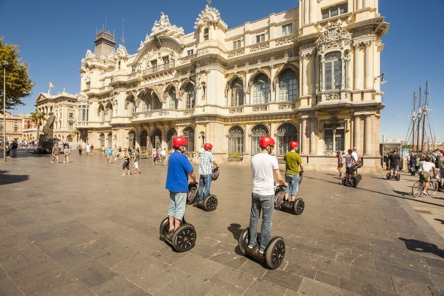Top Sights of Barcelona: Guided Segway Tour - Passatge de la Canadenca start, helmets, and training that builds confidence